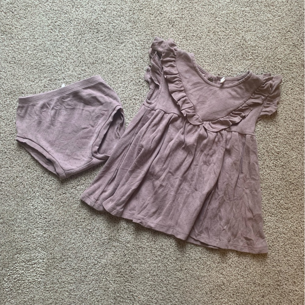 18-24 month Quincy Mae pointelle dress set